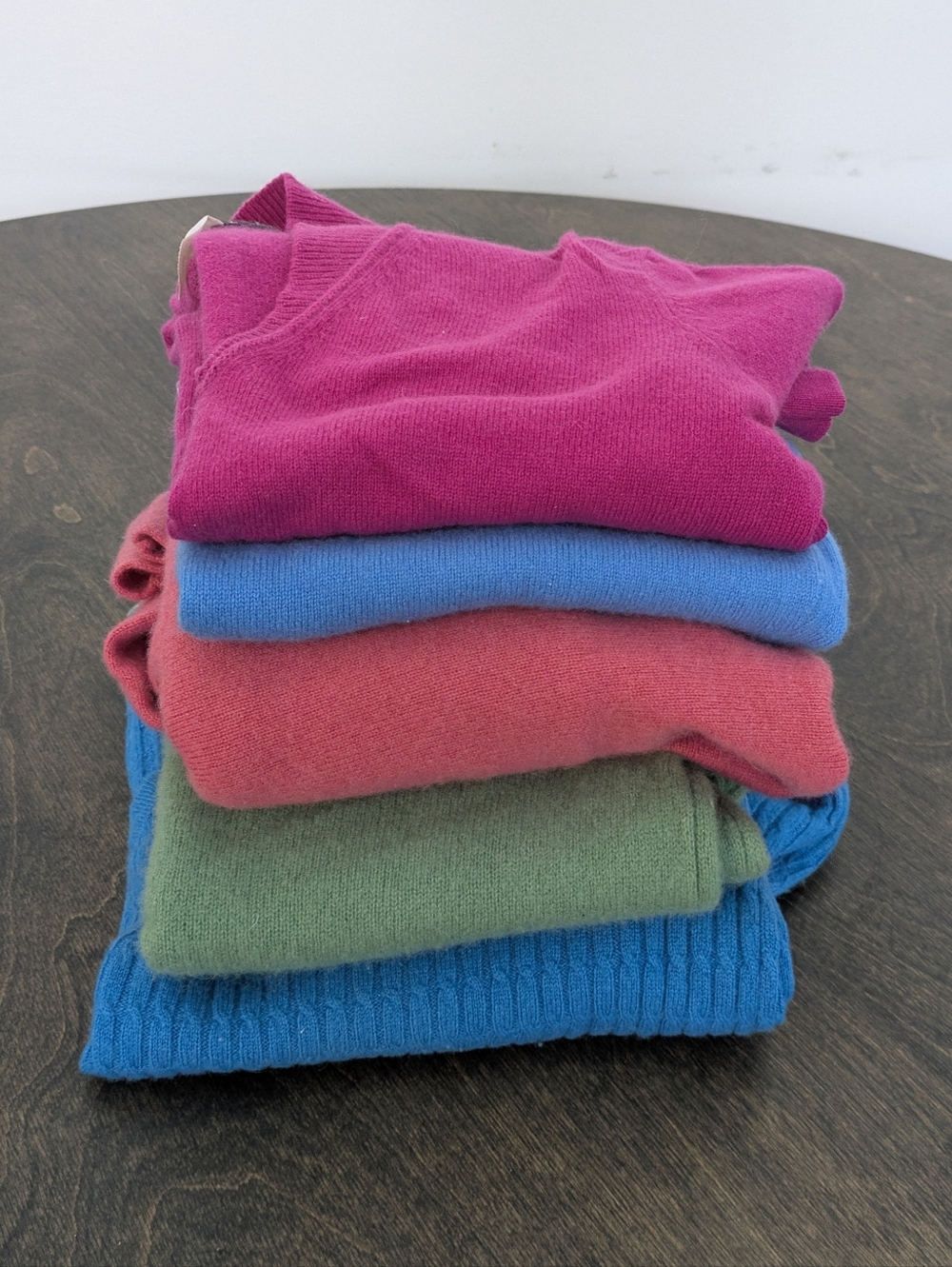 Crafters Lot Of 5 100% Cashmere Sweaters DIY Upcycle Cutters Bundle Flawed